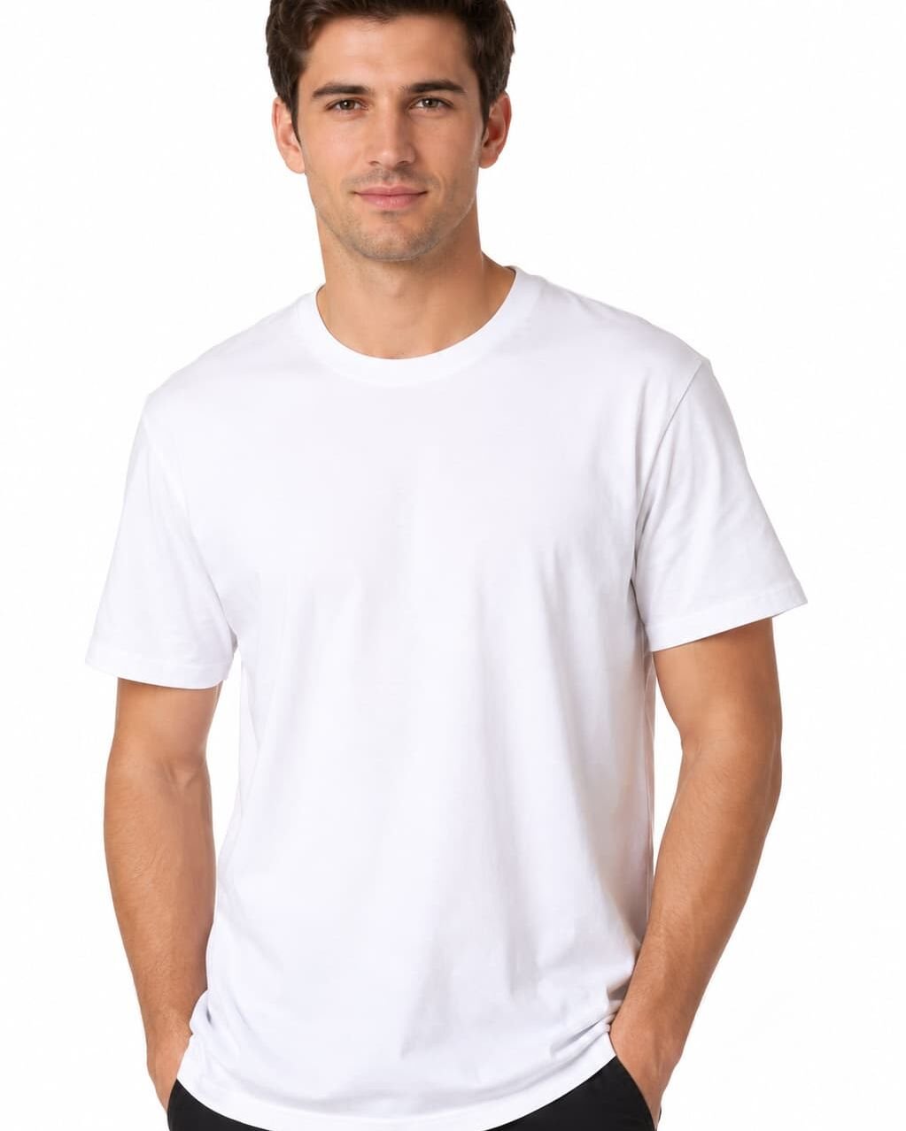 Tricou bărbați alb uniton mărimi mari XXL–6XL, bumbac și lycra – Bumbăcel Moldova