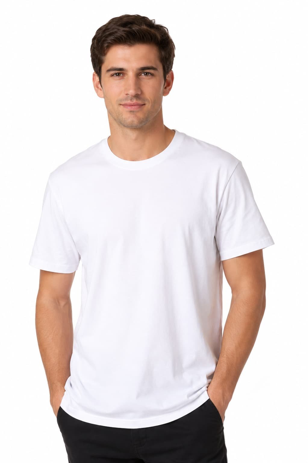 Tricou bărbați alb uniton mărimi mari XXL–6XL, bumbac și lycra – Bumbăcel Moldova