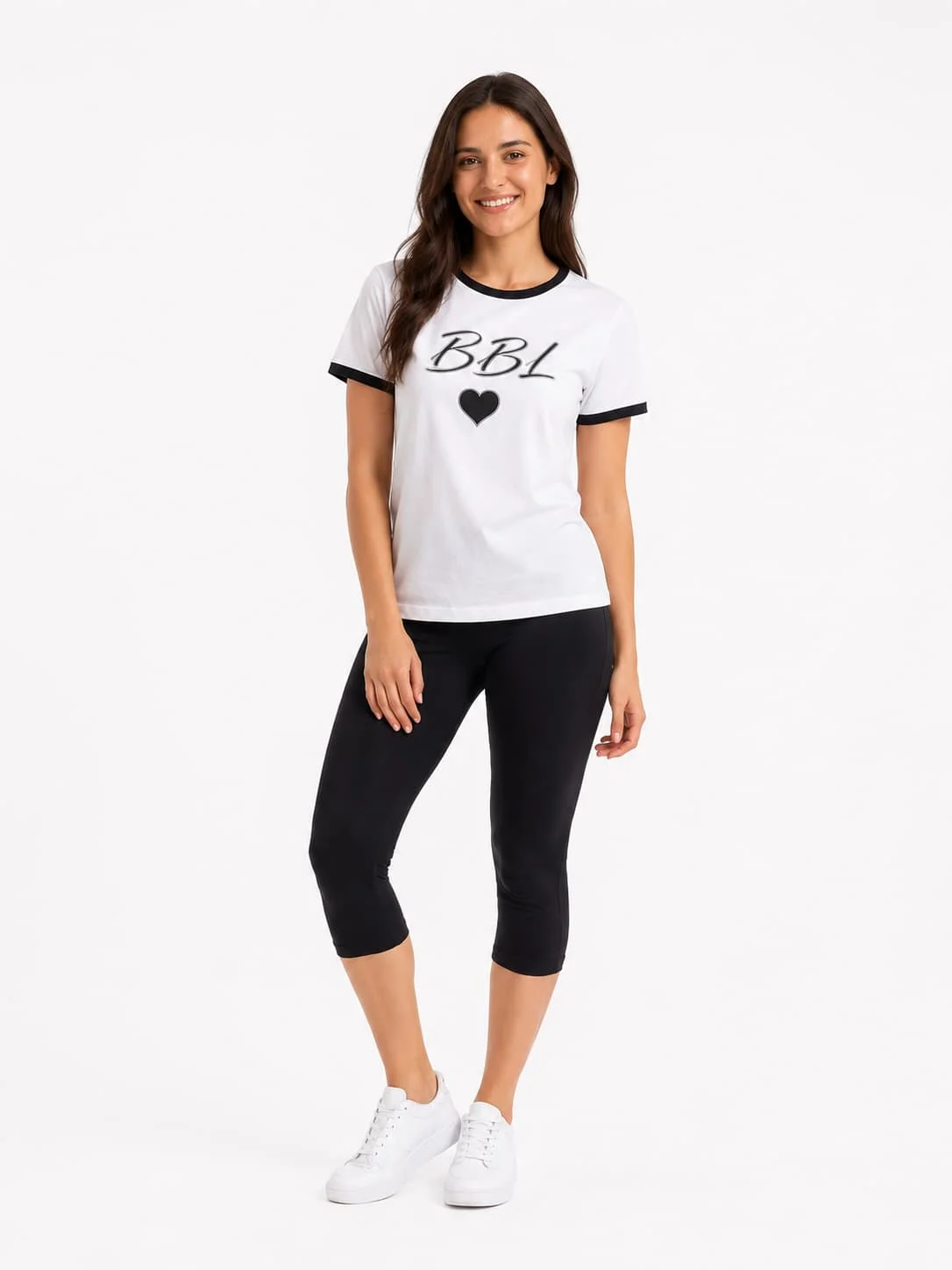 Pantaloni capri damă negri din bumbac cu Lycra, lungime 3/4, M–3XL – Bumbăcel Moldova