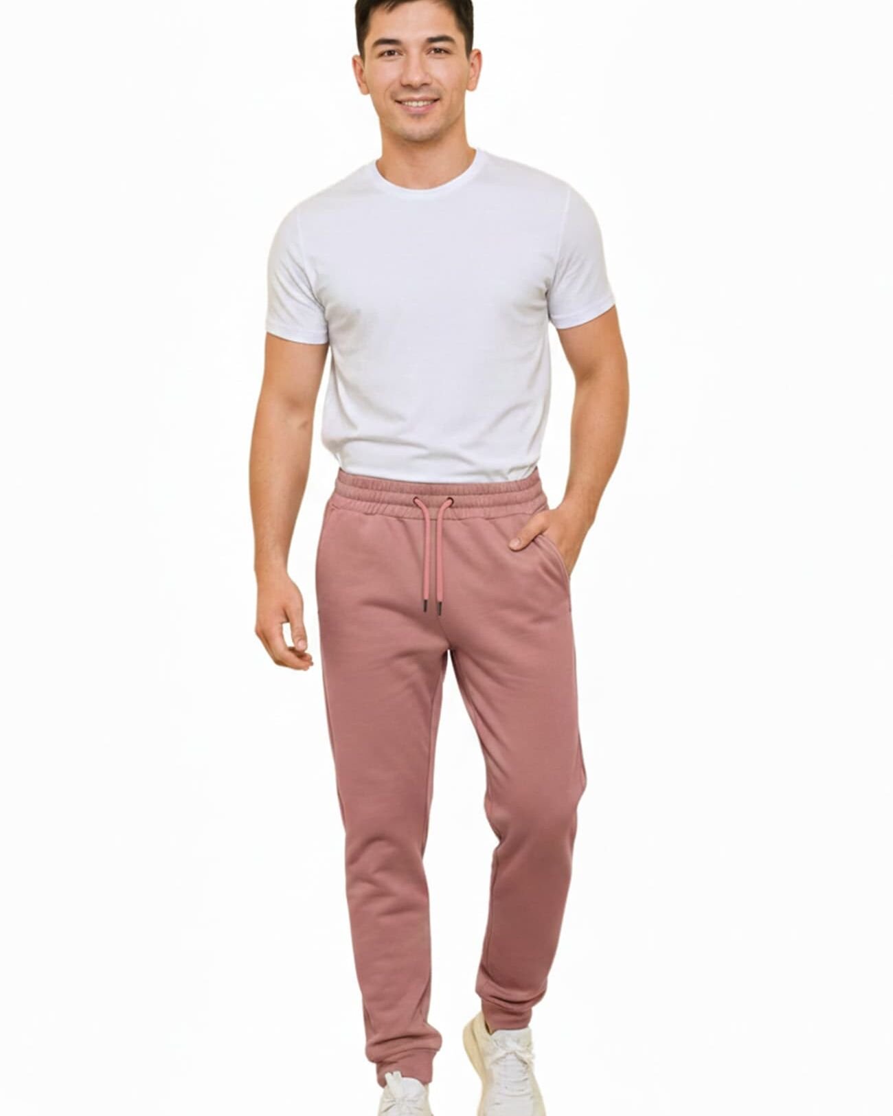 pantaloni barbati roz pe siret bumbac colectie noua Bumbacel