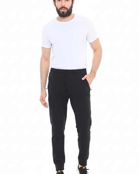 pantaloni barbati negru pe siret bumbac colectie noua Bumbacel